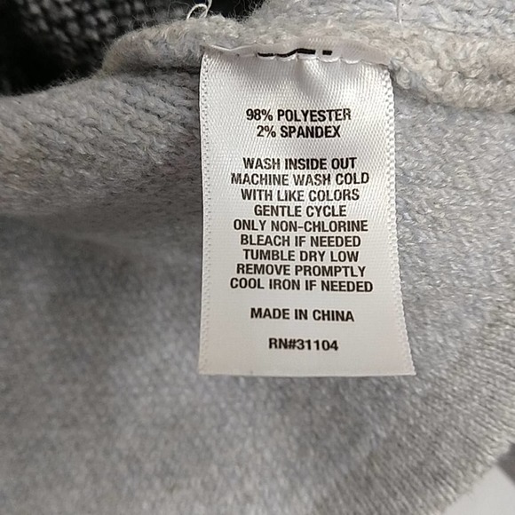 New Direction Silver Heather Chevron Cardigan Mom Sweater - Picture 11 of 11